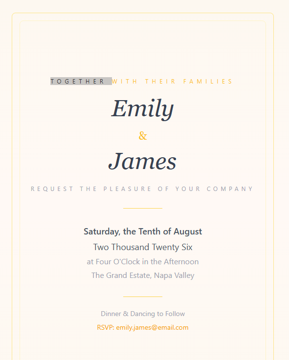 Wedding Invitation